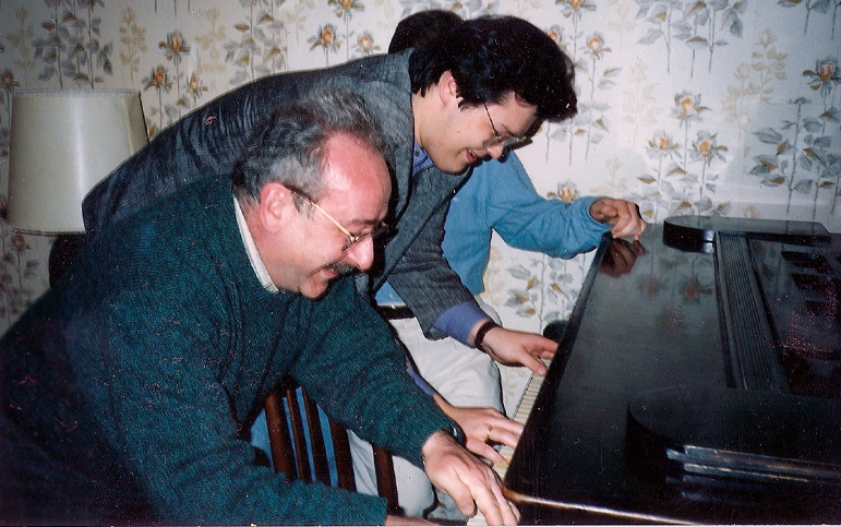 Quatres mains with the violinist Vadim Repin,his son-in-law at the time